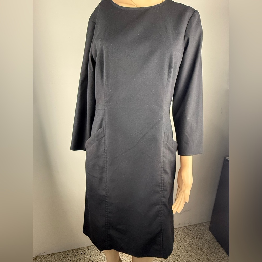 Lands' End Classic Black Long Sleeve Dress